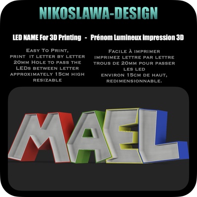 led mael kunst 3d print model - Mito3D