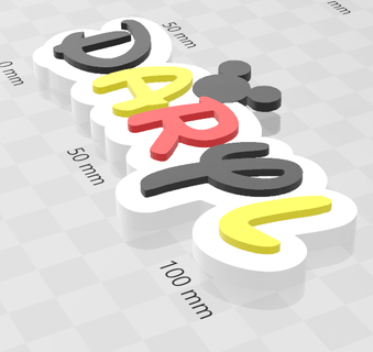 Nom décoration lettre conception 3d print model - Mito3D