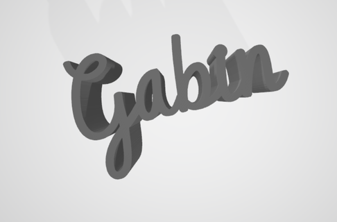first name gabin eric etienne 3d print model - Mito3D