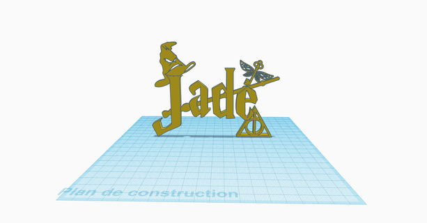 nombre jade Harry alfarero personalizado 3d print model - Mito3D