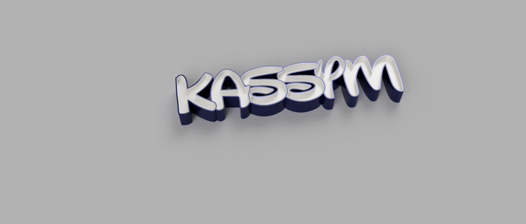 first name lamp kassym led 3d print model - Mito3D