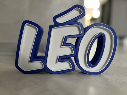 first name lamp leo toy night light 3d print model - Mito3D