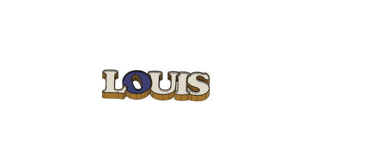 first name louis 3d print model - Mito3D