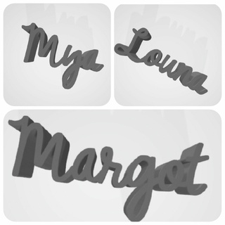 Name Margot Luna mya 3d print model - Mito3D