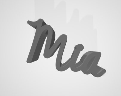 ilk isim Mia zo lou 3d print model - Mito3D
