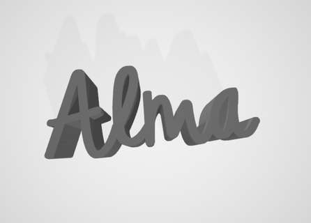 first names alma sophie marie 3d print model - Mito3D