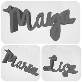 first names lise maria maya first names lise maria maya  3d print model - Mito3D