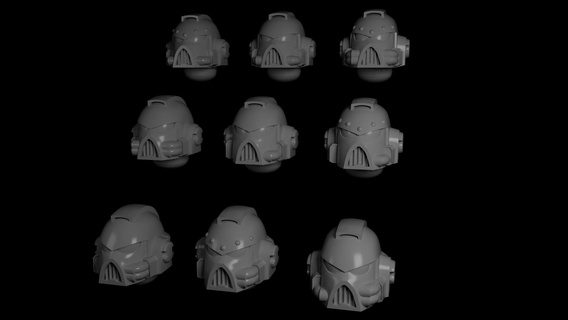 primogenito in forma spazio soldato caschi gioco warhammer miniatura 40k casco 3d print model - Mito3D