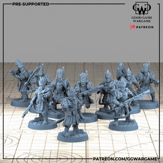 Primogénito guard infantry squad 10 modelos juego wh40k 3d print model - Mito3D