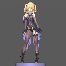 fischl genshin impact statue cute girl game character anime sexy female 3d print model - Mito3D