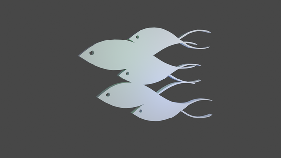 peixe 3d print model - Mito3D