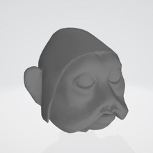 fish alien head game miniatures star wars legion sullustan 3d print model - Mito3D