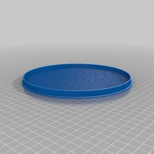 fish bowl vented lid 184mm diameter 3d print model - Mito3D