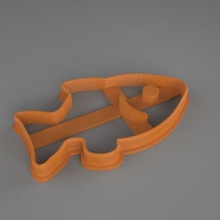 fish cookie cutter cutting sea 3d print model - Mito3D