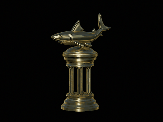 fish fantasy shark statue trophy cup art aquarium fishing koi salmon carp cute pike bass trout toy lure bait animal kids anime 3d print model - Mito3D