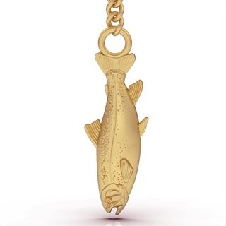 peixe chave suporte prata ouro joalheria imprimível 3d modelo tendência moda Projeto zbrush tigre 3d print model - Mito3D