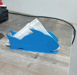 balık peçete yüzük Kulp destek 3d print model - Mito3D