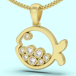 fish pendant fish pendant silver gold jewelry printable 3d model trend fashion design zbrush tiger  3d print model - Mito3D