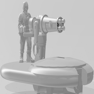 poisson auxiliaires lourd armes drone opérateur auxiliaire impérial garde tau marteau guerre 40k jouet 3d print model - Mito3D