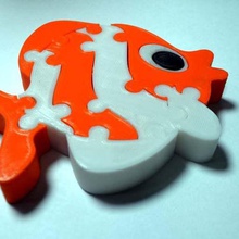 Fisch-puzzle Spiel Rätsel - Spielzeug puzzle lernen Kinder Fisch pädagogisches Bildung 3d print model - Mito3D