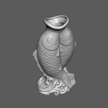 fish sculpture vase art 3d scan animal meshmixer photogrammetry statue scans replicas 3d print model - Mito3D