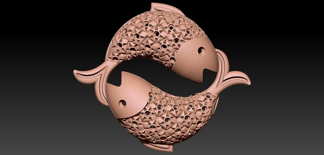 fish stone necklace bracelet 3d print model - Mito3D