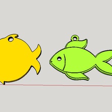Fisch-tags tags peces Schmuck 3d print model - Mito3D