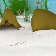 los peces carpa casa las mascotas tienda de campaña tanque refugio lugar ocultación pescado el acuario 3d print model - Mito3D
