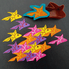balık mozaik kutusu oyun abbymath Mozaiği escher hediye çocuklar bulmaca oyuncak çocuk kız çift paleti TEB kolay hızlı eğlenceli mevcut su yüzme deniz yaşamı okyanus geometri çeviriler sanat matematik sanatı hayvan 3d print model - Mito3D