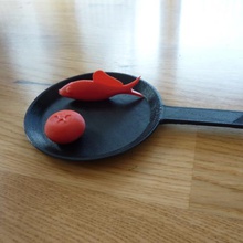 Fisch-Tomaten-Spielzeug Spiel Kochen Kinder Küche Spielzeug 3d print model - Mito3D