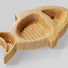fish tray stl models cnc 3d printing plate seafood eco crockery food serve beauty wood sea river 3d print model - Mito3D