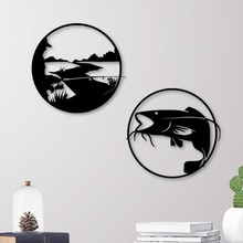 fisher man wall decoration art nature fishing living room home 2d 3d printing indoor 3d print model - Mito3D