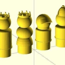 fisher price 'little people' chess set tinkercad toy_game_accessories 3d print model - Mito3D
