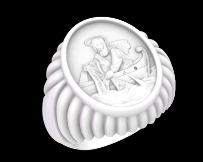 fisherman ring tradition fishing patience nature angling connection 3d print model - Mito3D