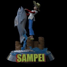 pescatore sanpei diorama arte 3d print model - Mito3D