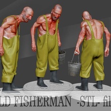 pêcheur stl 3d print model - Mito3D