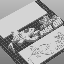 pescar borda pescaria parede 3d print model - Mito3D