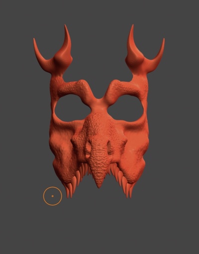 pêche dragon masque portable cosplay dents cornes 3d print model - Mito3D