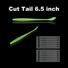 fishing lure soft bait mold cut tail 65 inch gadget 3d print model - Mito3D