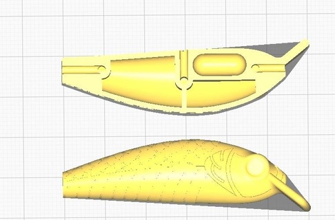 pescaria atrair vacilante 61mm isca pique 3d print model - Mito3D