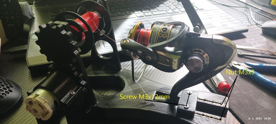 fishing rewinder tools spool 3d print model - Mito3D