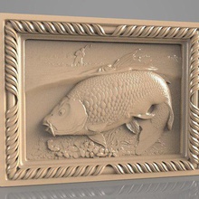la pêche à truite pêcheur de saumon routeur cnc art 3d print model - Mito3D