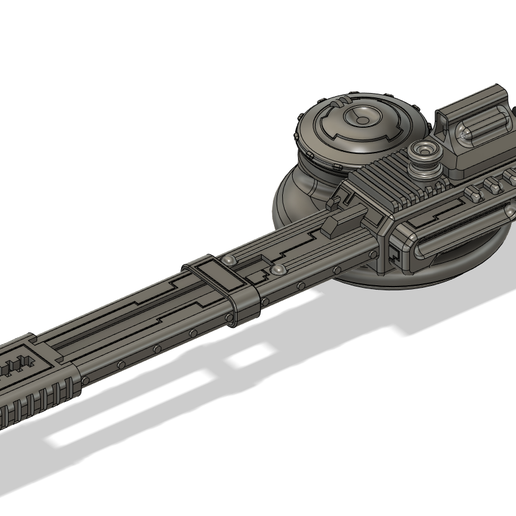 Fischmenschen Ersatz Magnokanone Railgun Alternative Spiel 40k Tau Hammerkopf Teufelsfisch 3D print model - Mito3D