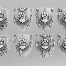 fist storm shields game imperial fists warhammer 40k wh40k 3d print model - Mito3D