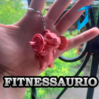 fitnessaurus dinosaur fitness dino professions saurian fit gym 3d print model - Mito3D
