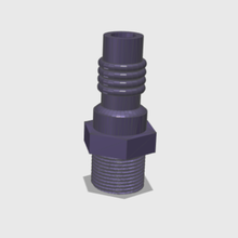 fitting 1000l diam tank 12mm 3-4 inch passage tool thumbs connector 3d print model - Mito3D