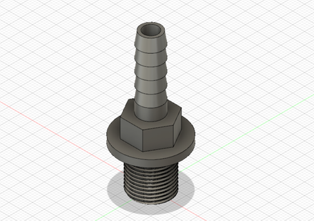 apropriado g 3 8 tubo 10mm bsp conexão hidráulica ar pneu água gás 3d print model - Mito3D