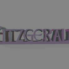 fitzgerald name sign nameplate home decor 3d print model - Mito3D