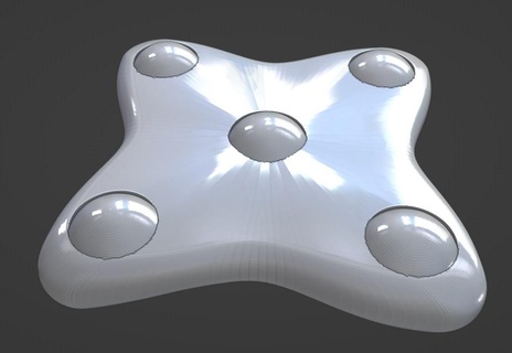 pelota ruedas estrella juguete 3d print model - Mito3D