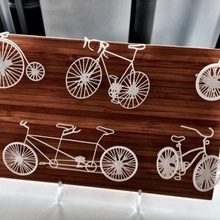 five bikes wire wall art fashion 3d print model - Mito3D